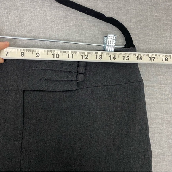 Marks & Spencer Dress Pants Womens Sz 12 Long Charcoal Grey Straight Leg Trouser - Picture 8 of 11
